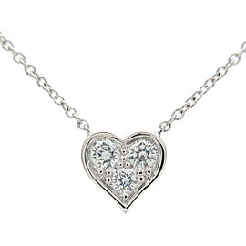 Authentic Tiffany & Co. Sentimental Heart 3P Diamond Necklace