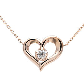Authentic Ponte Vecchio Heart 1P Diamond Necklace