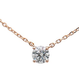 4C 1P Diamond Necklace 0.16ct K18PG 750PG Rose Gold
