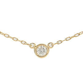Tiffany & Co. By the Yard 1P Diamond Necklace 0.05ct K18 Yellow Gold