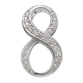 NOMBRE Number "8" Diamond Pendant Top Small 0.19ct K18 White Gold