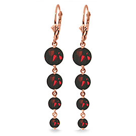 7.8 CTW 14K Solid Rose Gold Chandelier Earrings Natural Garnet