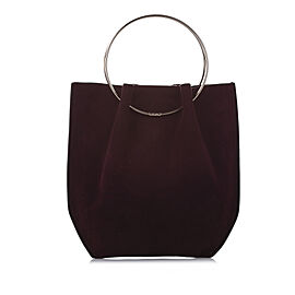 The Row Circle Suede Leather Handbag