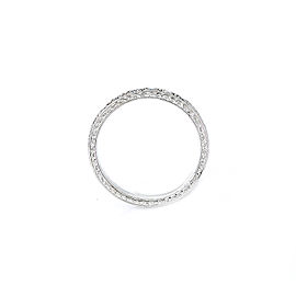 Vintage Hand Made 14K White Gold 0.56 Ct Diamond Band Ring 3.5 Grams Size 8.75