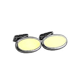 JOHN HARDY STERLING SILVER CLASSIC CHAIN 18K GOLD OVAL CUFFLINKS NEW BOX