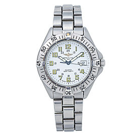 Breitling Colt Quartz A57035 White Dial Mens Date Watch 38MM