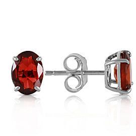1.8 CTW 14K Solid White Gold Make Believe Garnet Earrings