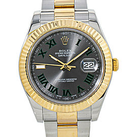 Rolex Datejust 116333 18K Two Tone Automatic Mens Watch Wimbledon 41mm Box&Paper