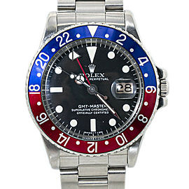 Rolex GMT Master 1675 Mark V 5 Vintage Pepsi Automatic Mens Watch 40MM