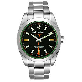 Rolex Milgauss 116400GV Black Dial Green Crystal Watch NEW 2021 BoxPaper 40mm