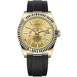 Rolex Sky Dweller 326238 New October 2021 champagne Dial Rubber 42mm