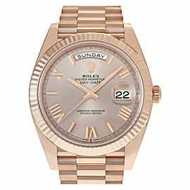 Rolex Day-Date 228235 18K Everose Gold Sundust Dial Jan 2022 New 40mm Box & Car