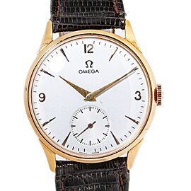 Omega Vintage 18K Rose Gold Chronograph Manual Winding Men's Watch