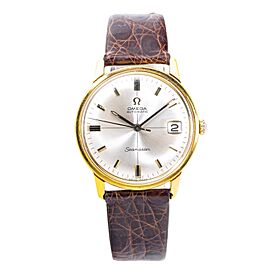 Omega Seamaster Vintage Gold Plated Stainless Steel Automatic Mens 34mm Watch