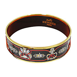 Hermes Enamel Metal Bangle Bracelet
