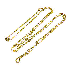 Chanel Metal Stone Necklace