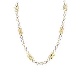 Chanel Metal Simulated Glass Pearl Necklace