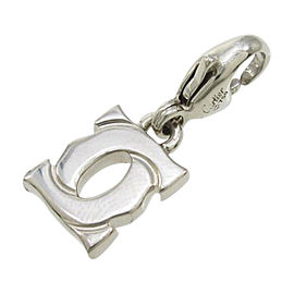 Cartier 18K White Gold 2C Motif Baby Charm