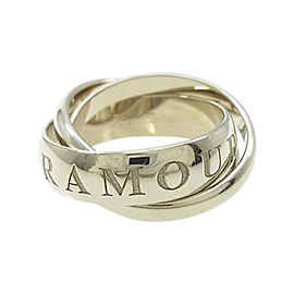 Cartier 18K White Gold Trinity Ring Size 5.75