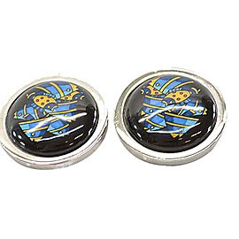 Hermes Metal Enamel Earrings