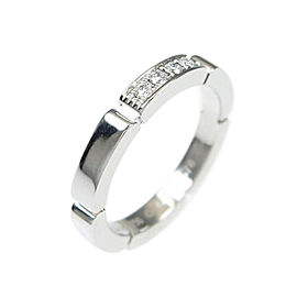 Cartier 18K White Gold Maillon Panther Ring Size: 4.5