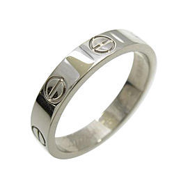Cartier 18K White Gold Mini Love Ring Size 4.75