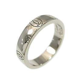 Cartier 18K White Gold Happy Birthday Ring Size: 3.75