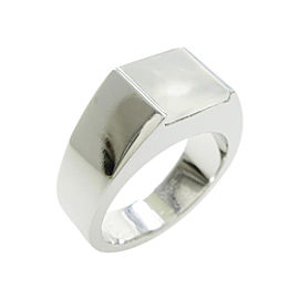 Cartier 18K White Gold Tank Ring Size 5.75
