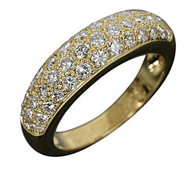 Cartier 18K Yellow Gold Mini Star Pave Diamonds Ring Size 7