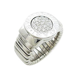 Bulgari 750 White Gold Ring Size 5.75