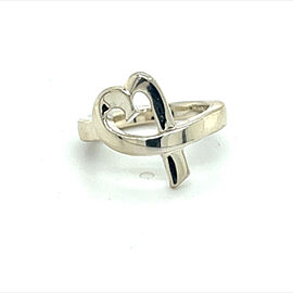 Tiffany & Co Estate Heart Ring Size 4.75 Sterling Silver