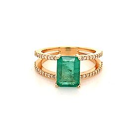 Natural Emerald Diamond Ring 14k Gold 2.32 TCW Size 7 Certified $5,950 111874