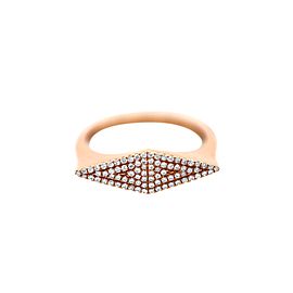 18k Rose Gold .266ct Diamond Ring
