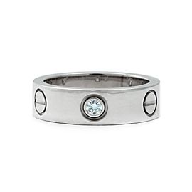 Cartier Love Ring 18K White Gold 3 Diamond Size 4.75