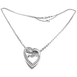 Cartier Pendant 0.25ctw Diamond Heart 18K White Gold with Chain