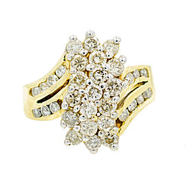 Yellow Gold Diamond Womens Ring Size 5.5