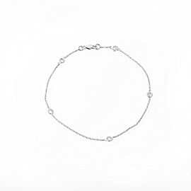 14K White Gold Diamond by the Yard Bracelet 1.8 Grams 8"
