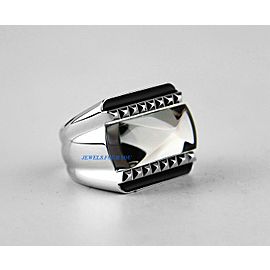 BACCARAT JEWELRY LOUXOR ST. SILVER MIST MIRROR LARGE RING SIZE 6.5 US 53 NEW