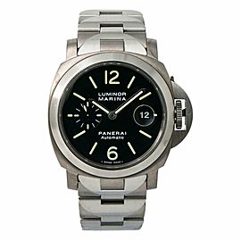 Panerai Luminor Marina PAM00221 Men Automatic Titanium Watch Black Dial 44mm