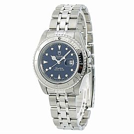 Tudor Prince Date Mini Sub 73190 Unisex Automatic Watch Blue Dial SS 34mm