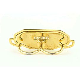 Versace Gold Brass Double Ring Name Plate Knuckles 160ver430