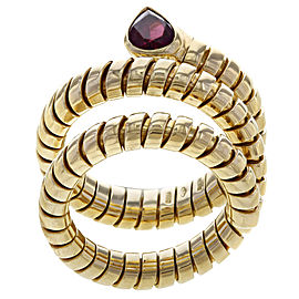 Bulgari 18K Yellow Gold Tourmaline, Diamond Ring Size 7