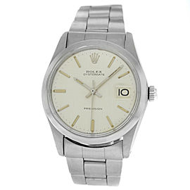 Rolex Oysterdate Precision Stainless Steel 34MM Date Mechanical Watch