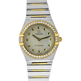 Omega Constellation My Choice 895.1241 Gold Diamond MOP 25MM Quartz Watch
