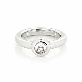 Chopard Happy Diamond 18k White Gold Floating Diamond Round Ring Rt. $1,830