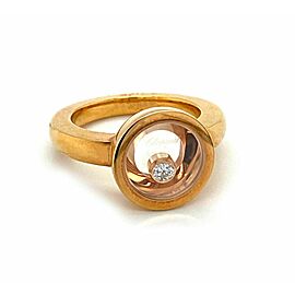 Chopard Happy Diamond 18k Rose Gold Round Ring w/Cert