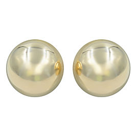 Ball 14K Yellow Gold Diamond Earrings