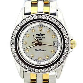 Breitling Callistino Stainless Steel & Yellow Gold Watch 28mm