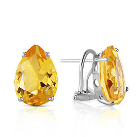 10 CTW 14K Solid White Gold No Commas Citrine Earrings