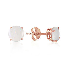 0.7 CTW 14K Solid Rose Gold Lulu Opal Stud Earrings